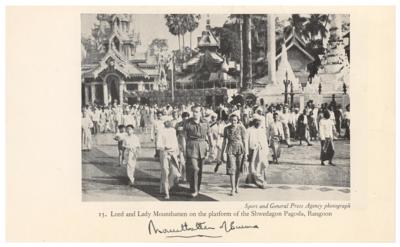Lot #452 Mountbatten of Burma Signed Photograph - Image 1