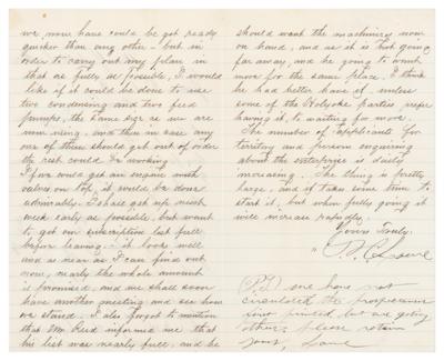 Lot #486 Thaddeus Lowe Letter Signed - Image 2
