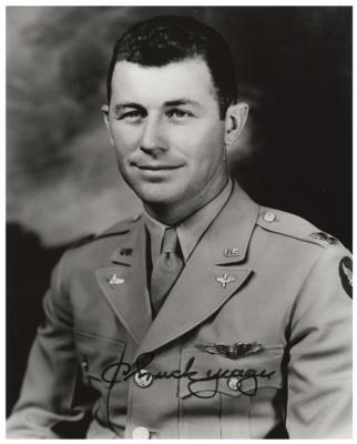 Lot #490 Chuck Yeager Signed Photograph