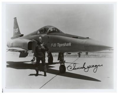 Lot #491 Chuck Yeager Signed Photograph