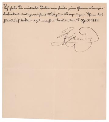 Lot #391 Wilhelm I Document Signed - Image 1