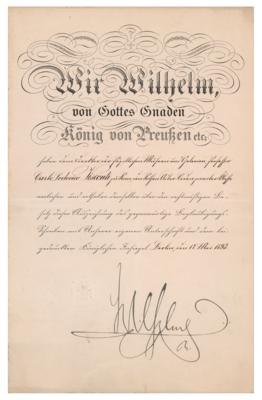 Lot #309 Kaiser Wilhelm II Document Signed - Image 1