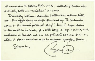 Lot #70 Barack Obama Autograph Letter Signed as President - Image 2