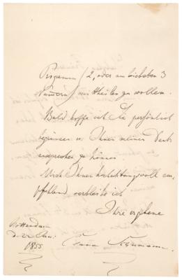 Lot #714 Clara Schumann Autograph Letter Signed - Image 2