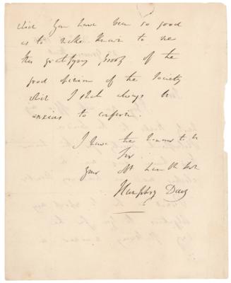 Lot #270 Humphry Davy Autograph Letter Signed - Image 2