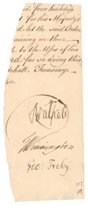Lot #385 Robert Walpole Signature