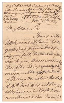 Lot #390 William Wilberforce Autograph Letter Signed