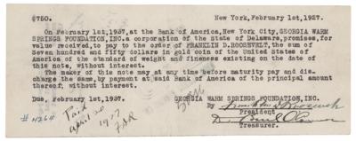 Lot #37 Franklin D. Roosevelt Document Signed - Image 1