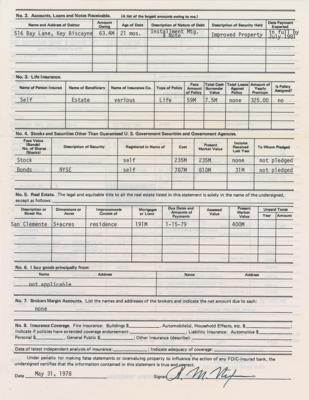 Lot #66 Richard Nixon Document Signed - Image 2