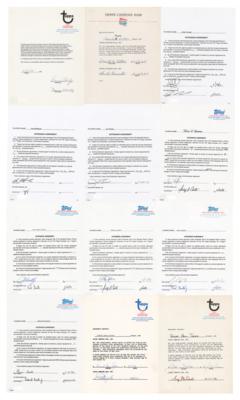 Lot #862 Baseball (12) Signed Topps Contracts