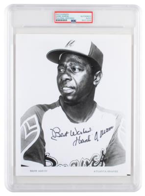Lot #857 Hank Aaron Signed Photograph