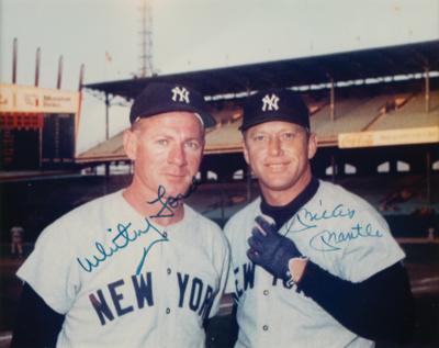 Lot #901 Mickey Mantle and Whitey Ford Signed Photograph - Image 1