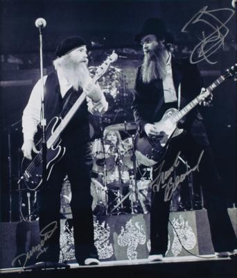 Lot #754 ZZ Top Signed Oversized Photograph