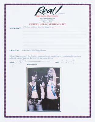 Lot #726 Gregg Allman and Dickie Betts Signed Photograph - Image 3