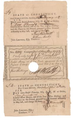 Lot #465 Revolutionary War (3) Document Signed - Image 1