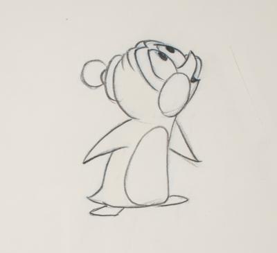 Lot #1187 Chilly Willy and Maxie the Polar Bear production cel and drawing from A Gooney Is Born signed by Walter Lantz - Image 5