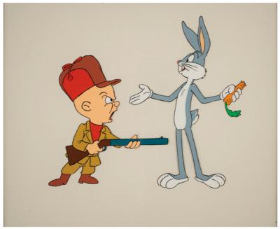 Lot #1160 Bugs Bunny and Elmer Fudd production cel from a Looney Tunes cartoon - Image 2