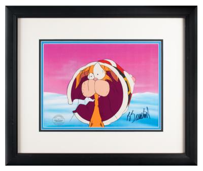Lot #1055 Bill the Cat production cel from A Wish for Wings That Work signed by Berke Breathed - Image 2
