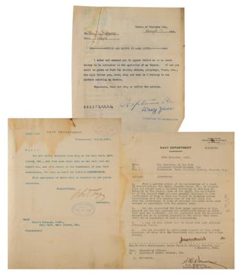 Lot #148 Theodore Roosevelt (2) Typed Letters Signed in Naval Record Archive - Image 2