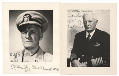 Lot #457 Chester Nimitz (2) Signed Photographs - Image 1