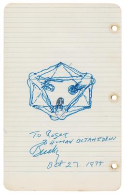Lot #585 Buckminster Fuller (4) Signed Items as Part of the Roger W. Stoller Design Archive - Image 3