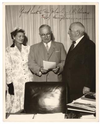 Lot #156 Harry S. Truman Signed Photograph