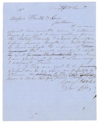 Lot #191 Samuel Colt Autograph Letter Signed - Image 1