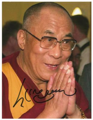 Lot #267 Dalai Lama Signed Photograph