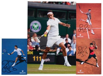 Lot #891 Roger Federer (4) Signed Items - Image 1
