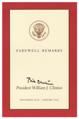 Lot #90 Bill Clinton Signed Booklet - Image 1