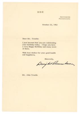 Lot #104 Dwight D. Eisenhower Typed Letter Signed