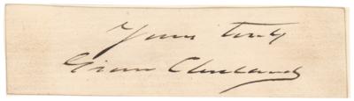Lot #84 Grover Cleveland Signature