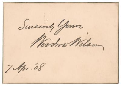 Lot #168 Woodrow Wilson Signature