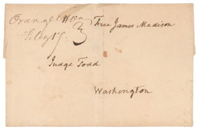 Lot #2 James Madison Signed Free Frank - Image 1