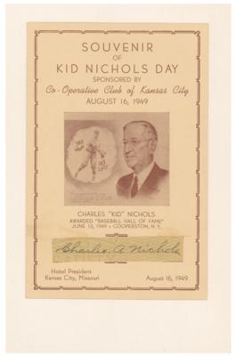 Lot #909 Charles 'Kid' Nichols Signature