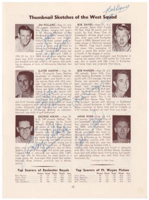 Lot #874 Basketball: 1954 All-Stars Signed Program - Image 4
