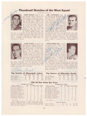 Lot #874 Basketball: 1954 All-Stars Signed Program - Image 5