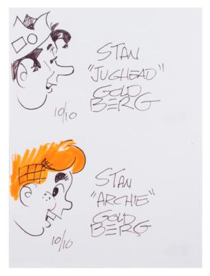Lot #1056 Archie: Dan Parent and Stan Goldberg (3) Signed Sketches - Image 2