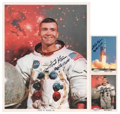 Lot #539 Fred Haise (3) Signed Items