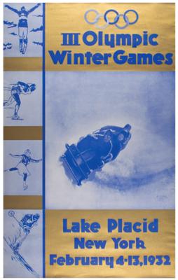 Lot #852 Lake Placid 1932 Winter Olympics Poster