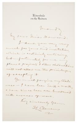 Lot #624 Samuel L. Clemens Autograph Letter Signed - Image 2