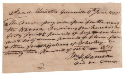 Lot #16 William Henry Harrison Autograph Document Signed