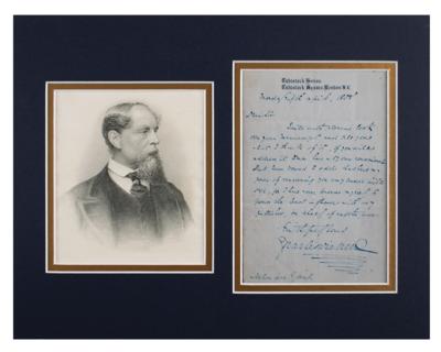 Lot #627 Charles Dickens Autograph Letter Signed