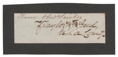 Lot #21 Zachary Taylor Signature