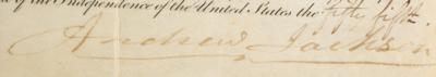 Lot #12 Andrew Jackson Document Signed as President - Image 2