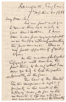 Lot #644 Wilkie Collins Autograph Letter Signed