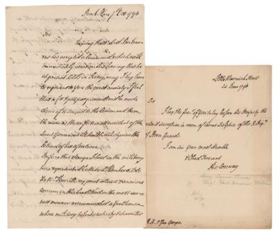 Lot #419 Henry Seymour Conway (2) Autograph Letters Signed - Image 1