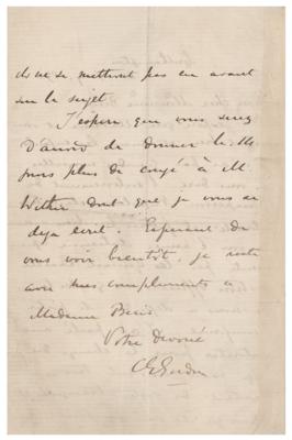 Lot #431 William Fawcett Autograph Letter Signed - Image 2
