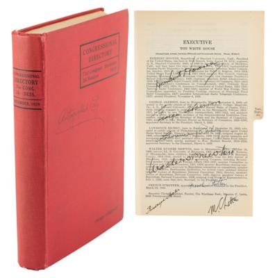 Lot #35 Herbert Hoover and White House Staff Signed Congressional Directory - Image 1