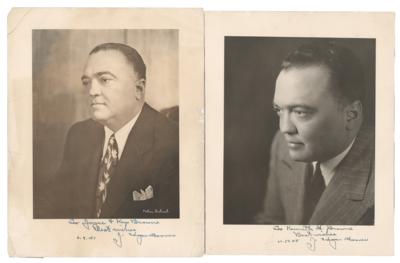 Lot #303 J. Edgar Hoover (2) Signed Photographs